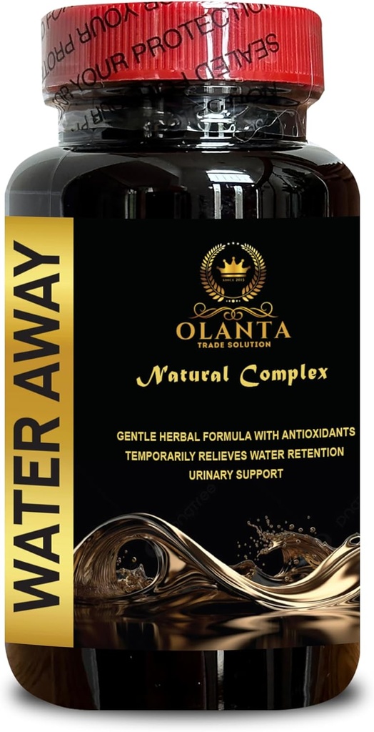 טיפות מים חינם - Diuretic Pills for Water Retention, Premium Fast Acting Bloating Relief, הפחתה של גלולות משקל מים - 1 בקבוק 60 קפסולות