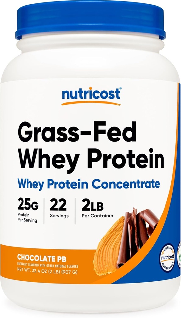 מזונות צמחיים צמחיים-Fed Whey חלבון ריכוזrate (Chocolate Peanut Butter) 2LBS - תוספת אבקת עבודה פוסט
