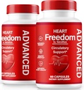 (2 Pack) לב חופש קפסולות, גלולות לחופש הלב הרשמי - Sustains Energy and Health, Heart Freedom for Circulation Support, All Natural Detox Glyco Optimizer, Premium Formula (120 קפסולות)