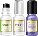Magnesium Lavender Roll On Pack של 3 - מתנה מושלמת לטיפול עצמי לחג המולד או סטוקינג Stuffers