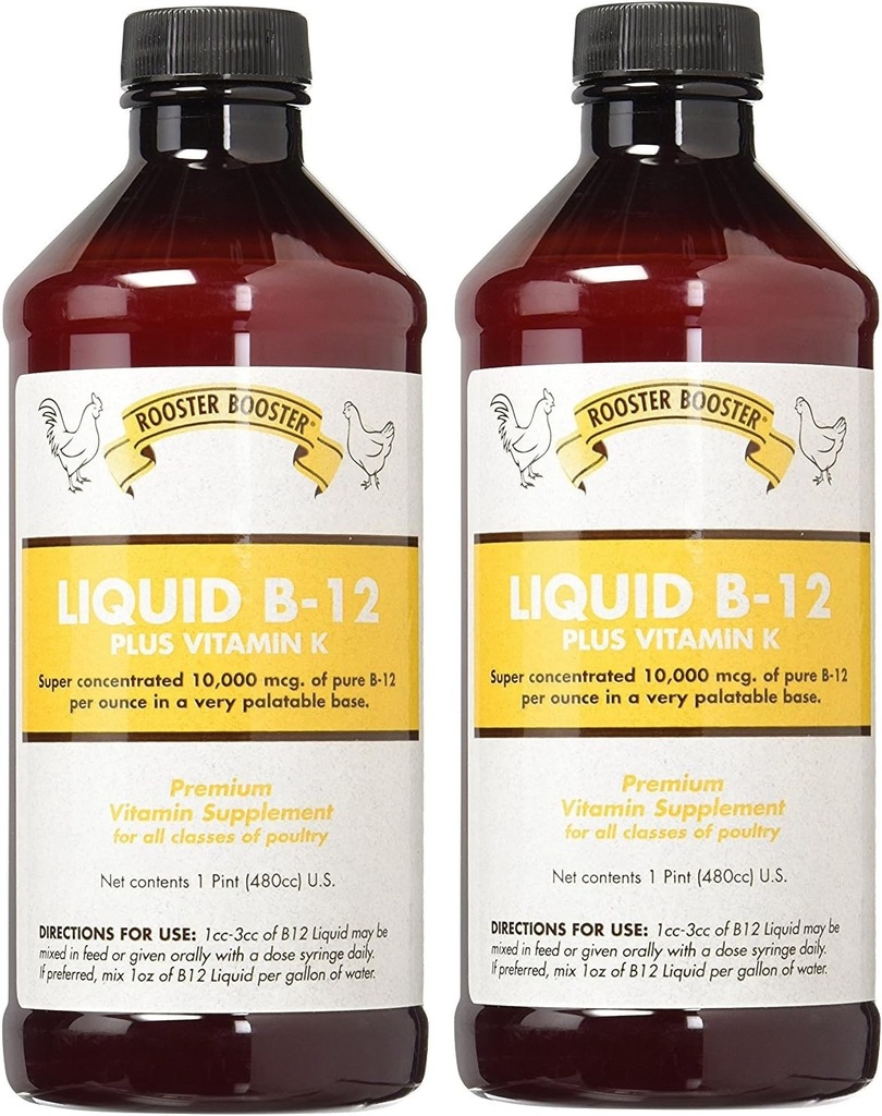 Roster Booster (2 Pack) B-12 נוזל, 16-Ounce