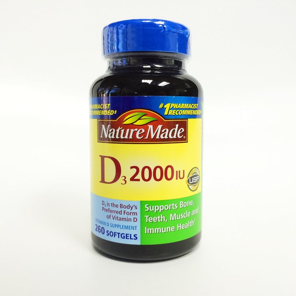הטבע עשה D3 2000 IU, 260 Softgels