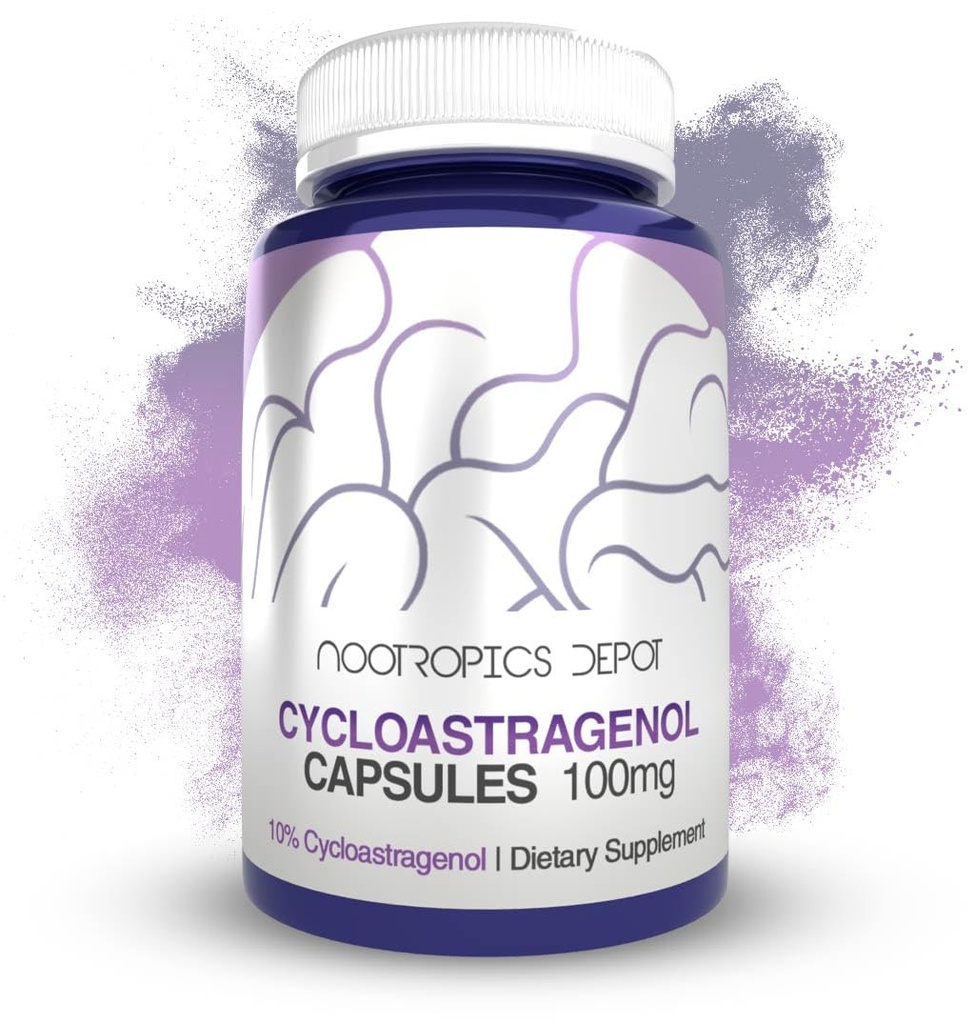 Nootropics Depot Cycloastragenol 10% קפסולות | 100 מ"ג | 30 Count | Astragalus membranaceus