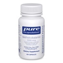Pure Encapsulations Methyhydrobalamin 1000 mcg - ויטמין B12 תוספת לתמיכה זיכרון ועצב בריאות - Premium ויטמין B12 קפסולות - 60 קפסולות
