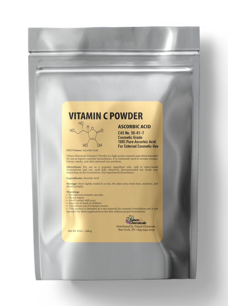 אבקת ויטמין C טהור (8 Oz / 226 גרם) אבקת Ascorbic Acid Powerful Antioxidant עבור Skin Care