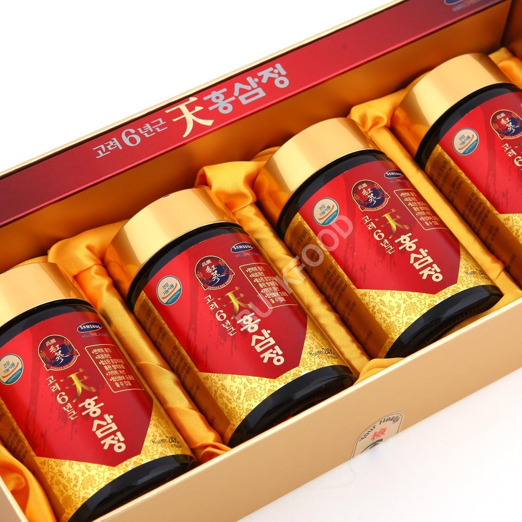 6 שנים שורש Red גינזנג זהב לחלץ, 240g(8.5oz) X 4ea, Saponin, Panax