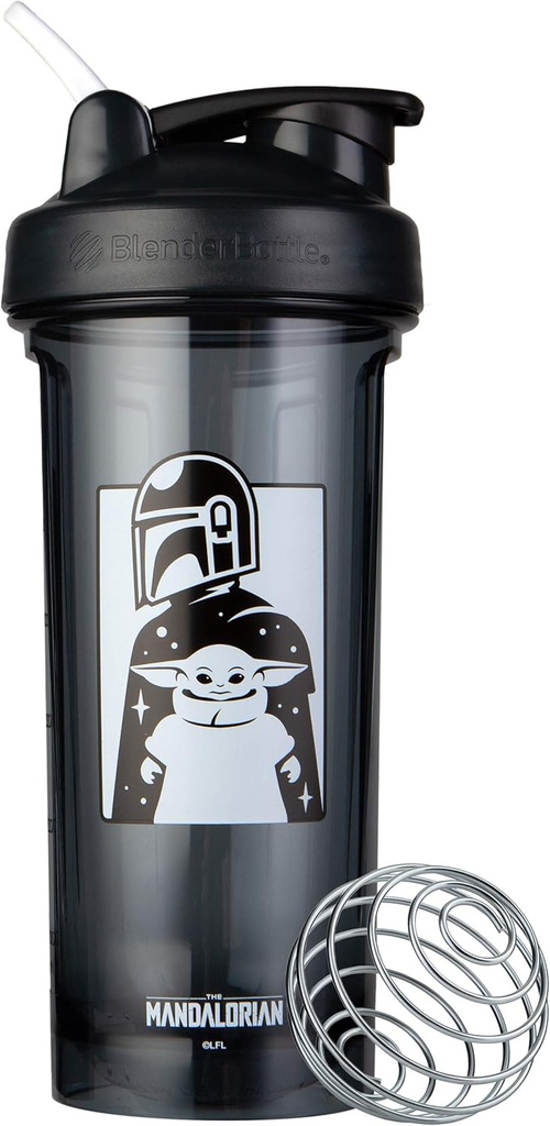Star Wars Shaker Bottle Pro Series Perfect for Protein Shakes and Pre Workout, 28-Ounce, Mandalorian & Child