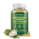 Soursop Graviola Gummies - 2000 מ"ג תוספת כוח Soursop Leavesפלט, ויטמין C, Zinc & Whole מזון טבעי עבור חסינות, טבעוני, 60 מסטיקנים