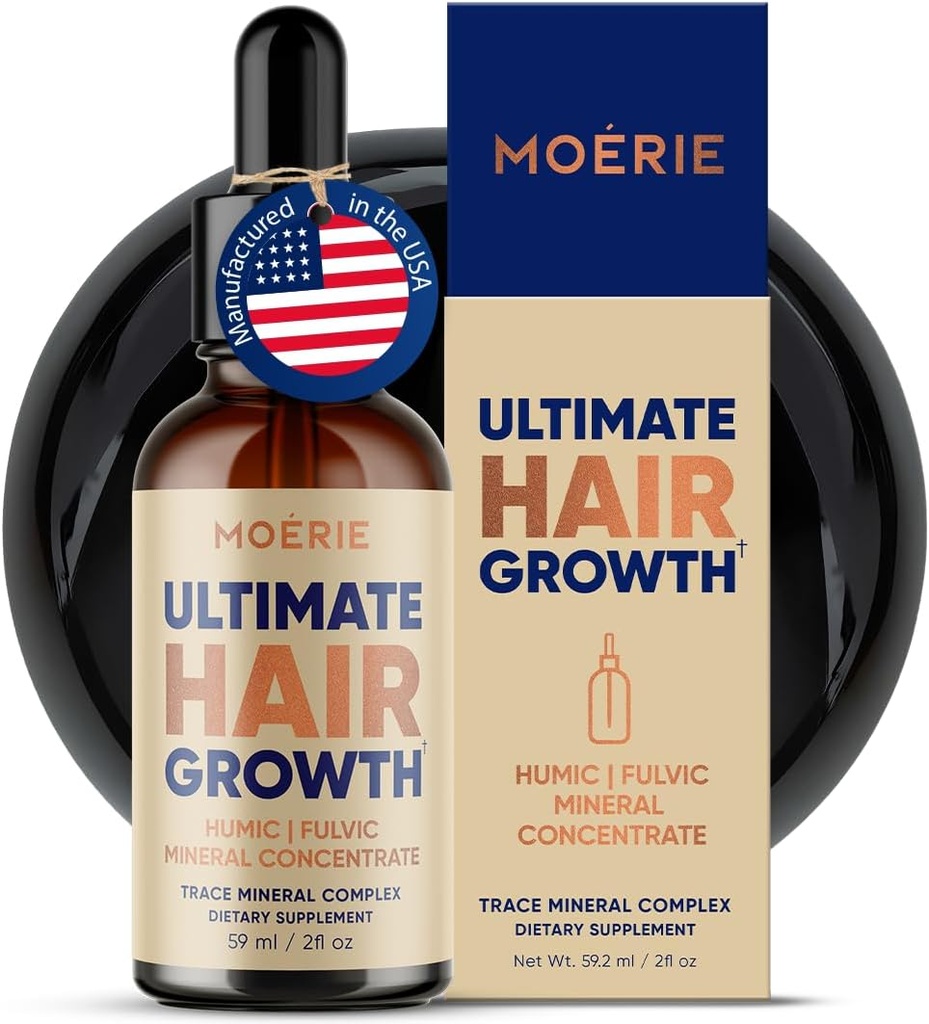 Moerie Fulvic Acid & Humic Acid Trace מינרלים טיפות - 77 Trace מינרלים, 18 Amino Acids, 5 ויטמינים - Fulvic Humic מינרלים תערובת - מינרלים נוזלי - 2fl oz