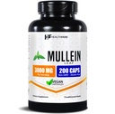 Healthfare Mullein Leaf לחלץ 3000 מ"ג | 200 קפסולות טבעוניות | תוספת חיזוק התוסף צמחי | תמיכה ב-Vil & Balance | Non-GMO, Gluten-Free | Made in USA