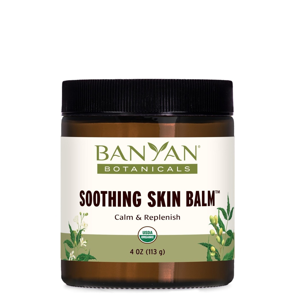 Banyan הבוטנים Soothing Skin Balm - אורגני Herbal Skin Care Salve עם Neem Leaf ו- Vetiver - Cooling and Soothing Balm for Natural Skin Health - 4 oz - Non GMO Sustainably Source