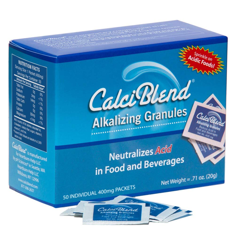 Alkalizing Granules 50 Pack Box - Food & Beverage Acidductionr - קידום בריאות וטרינרית אוריטרי, שחזור אלקטרוליטים, איידס pH Balance - All-Natural, Sugar & Calorie חינם