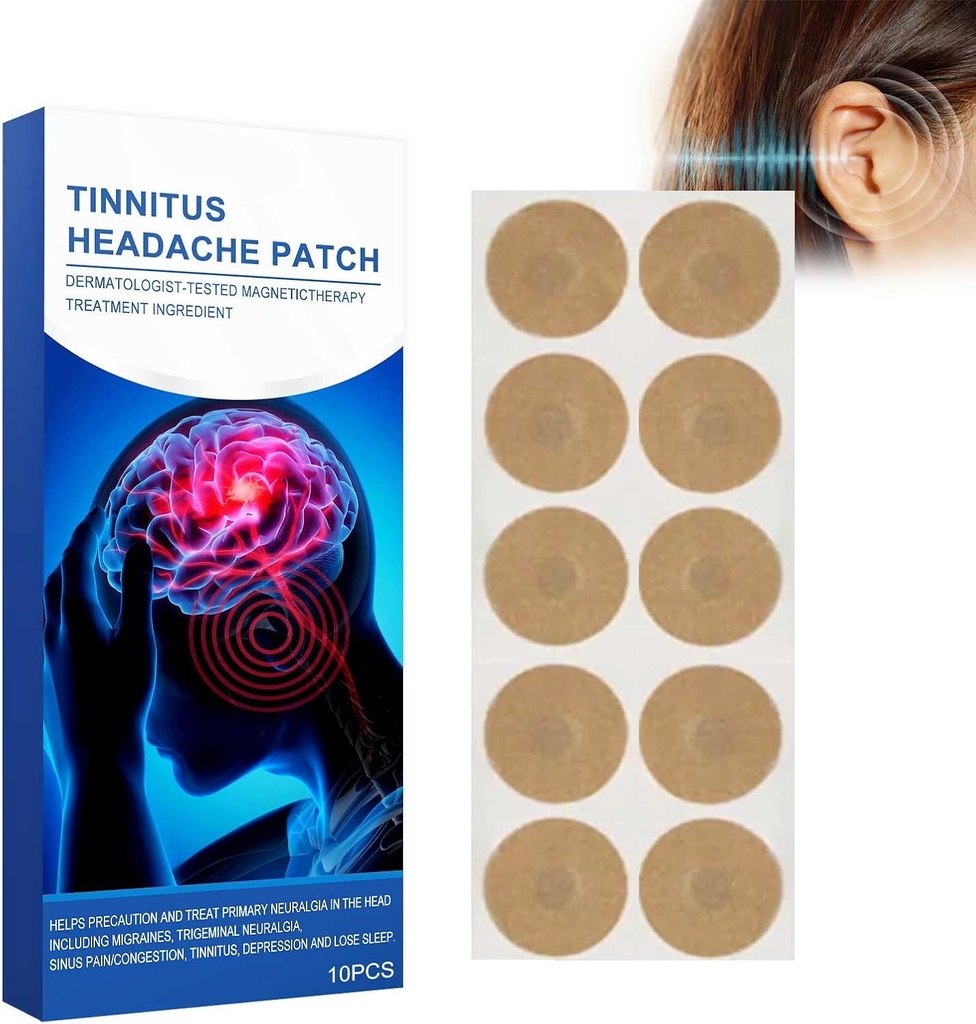 Tinnitus Patches, 10 PCs אוזניים Patches עבור Tinnitus, כאב אוזניים פאץ ', שמיעה Weaken, Itchy אוזנייםs / non-Woven בד פאטch (10PCS)