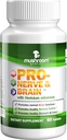 PRO-Nerve & Brain | All-Natural Herbal Supplement for Memory, Nervous System, Stomach, Colony, Digest, Digestive Tract, Clinically Stuized Lion's Mane Mushroom, טבעוני, non-GMO, USA Made, 60 טבליות