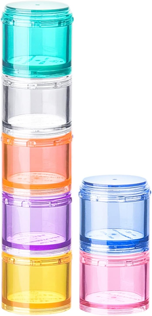 מארגנת גלולת גלולות, 7 ימים נסיעה גלולה עבור Pocket, Portable Medicine Container Medium Rainbower