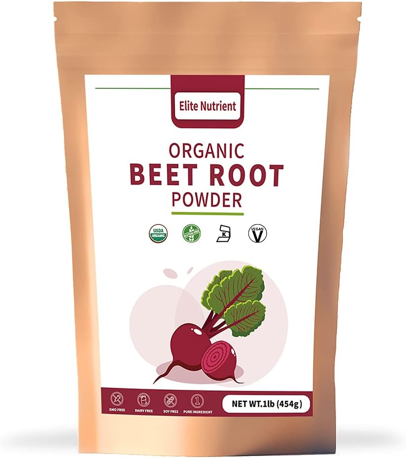 אבקת שורש אורגני Beet, non-GMO, Gluten Free, טבעוני Superfood, Nitric Oxide Booster, להגדיל את ביצועי תרגיל סטטי ושיפור (16 oz).