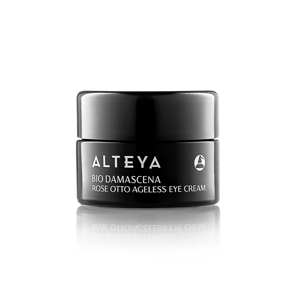 Alteya Organics Eye Cream Certified Skin Care 0.51 Fl Oz/15 mL Bio Damascena Award-Winning Ageless Eye Contour Cream with Organic Rose Oil Brighting, Nourishing ובימוי
