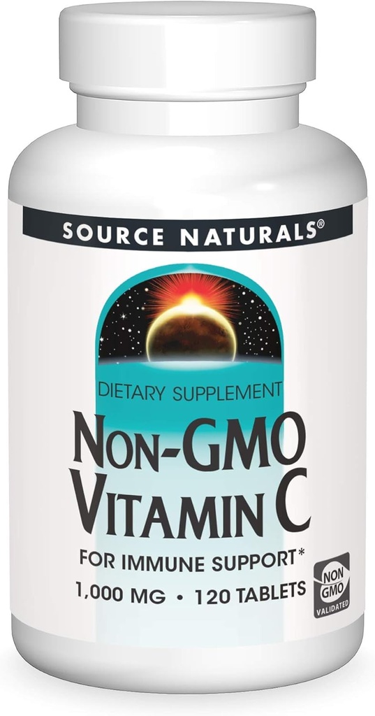 NATURALS Non-GMO ויטמין C Tablet, 120 Count