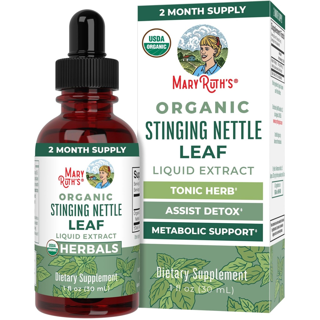 MaryRuth Organics Sting Nettle Extracts | Detox תוסף Herbal Drops | USDA Organic | Non-GMO | Get Free | 1 Fluid Oz