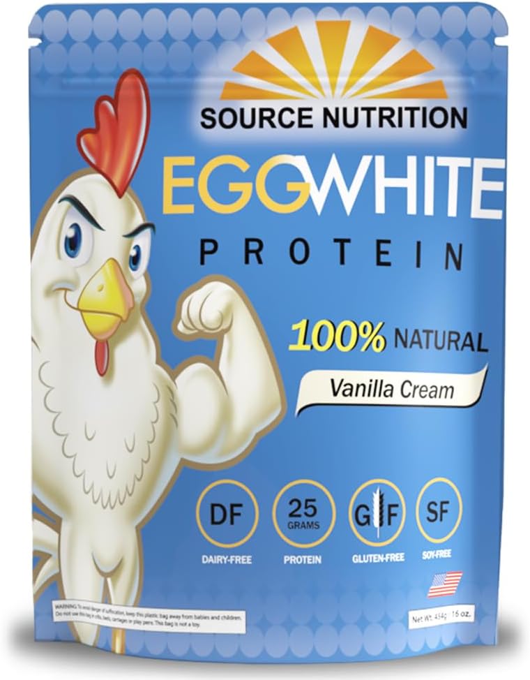 TradeKing 1 lb ביצה לבן אבקת חלבון על ידי תזונה מקור - 25 דקדוק חלבון, לבנות שריר Lean, חלב חינם - וניל