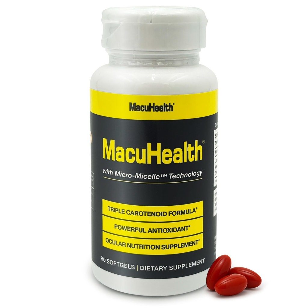 Macuhealth Triple Carotenoid פורמולה - ויטמין עיניים למבוגרים - 90 Softgels, 3 חודשים אספקה