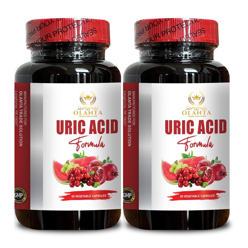 URIC ACID CLEANSE FORMULA - תמיכה חומצית בכל מקום, חומצת שתן חומצית שתן עבור gout, תומך רמת חומציות בריאה uric, Tart Cherry, Cranberry, תוסף חומצי נמוך יותר, גלולות חומציות שתן, חלב Thistle - 2B