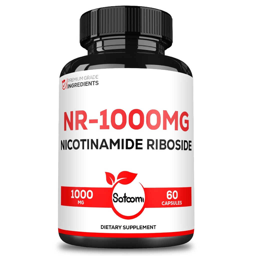 Satoomi NAD Nicotinamide Riboside - NR 1000 מ"ג תוסף - 60 Count for 30 ימים