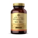 Solgar ויטמין B1 (Thiamin) - 100 טבליות - Super Potency, 500 מ"ג פורמולה - Non-GMO, טבעוני, Gluten Free, Kosher, Halal - 100 משרתות