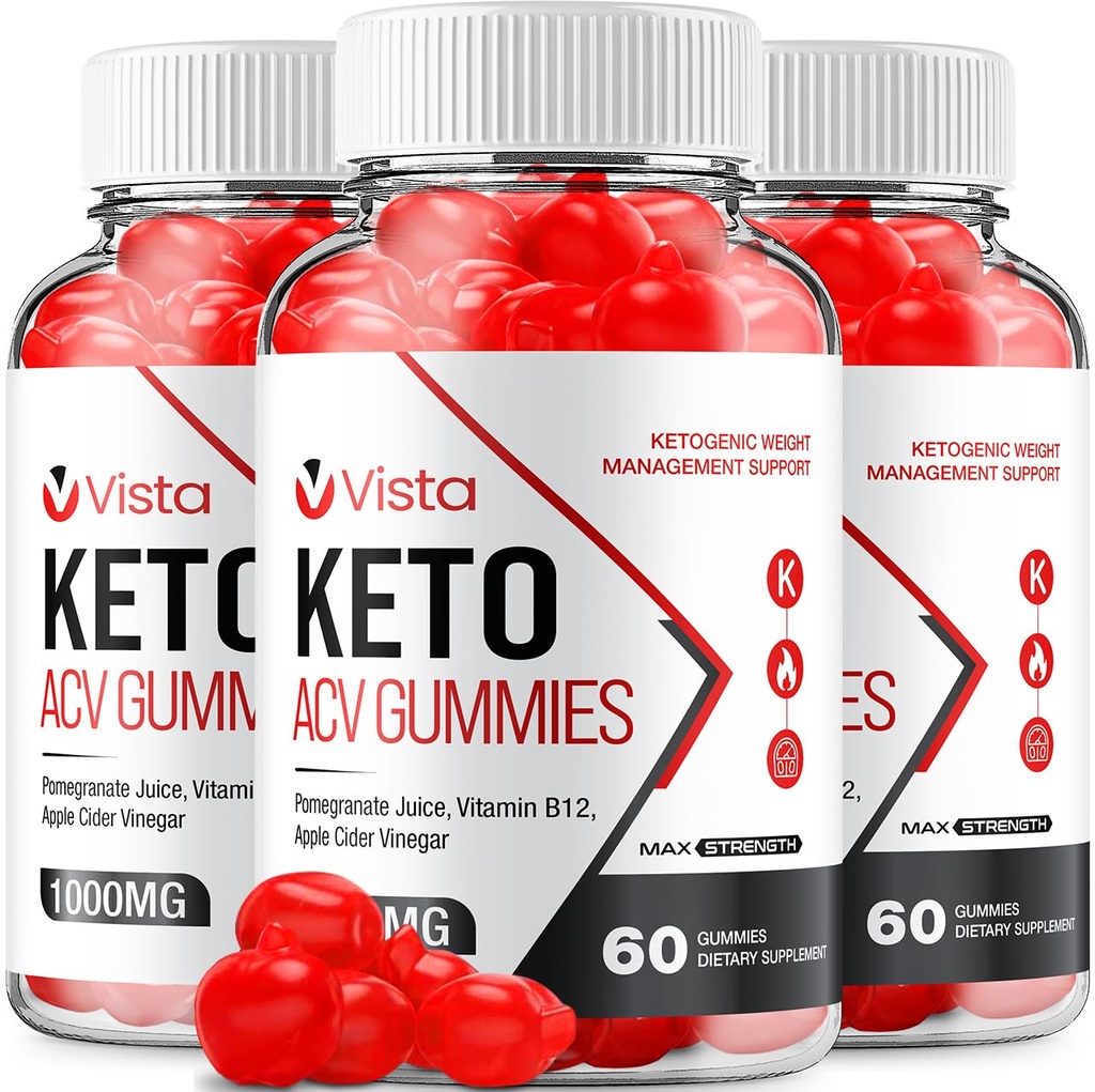 (3 Pack) Vista Keto ACV Gummies - Advanced Formula Keto Plus ACVmies Apple Cider Vinegar Vista ACV Dietary Men נשים (180 חניכיים)