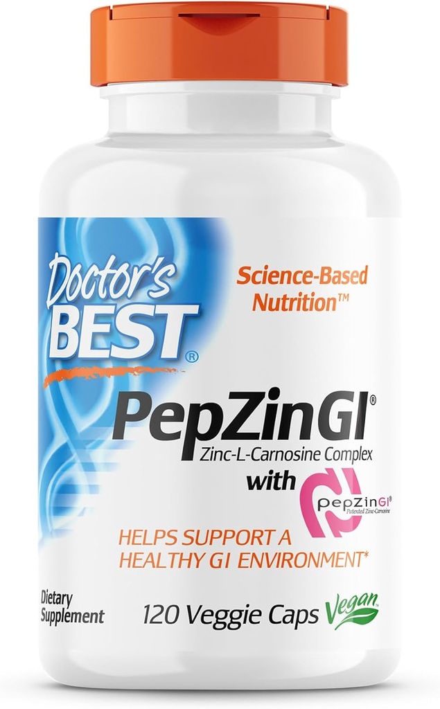 Doctor's Best Digestive Enzymes non-GMO 90 Veggie Caps & פפZin GI Zinc-L-Carnosine Complex