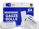 Gauze Rolls Pack של 24 - Premium Quality Lint ו-Falls חינם 4 אינץ' x 4.1 יארדs Conforming Bandages תוכנן עבור יעיל Wound Care & Comfort - אידיאלי לשימוש כמו עטיפה אמאמי