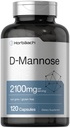 Horbäach D-Mannose | 2100 מ"ג | 120 קפסולות | צריכת גבוהה ביותר | Non-GMO & Gluten Free Supplement