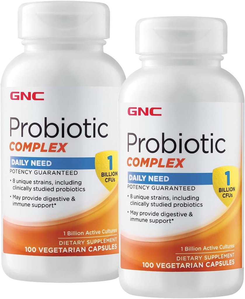 GNC Probiotic Complex Daily Need - 1 מיליארד CFUs - Twin Pack