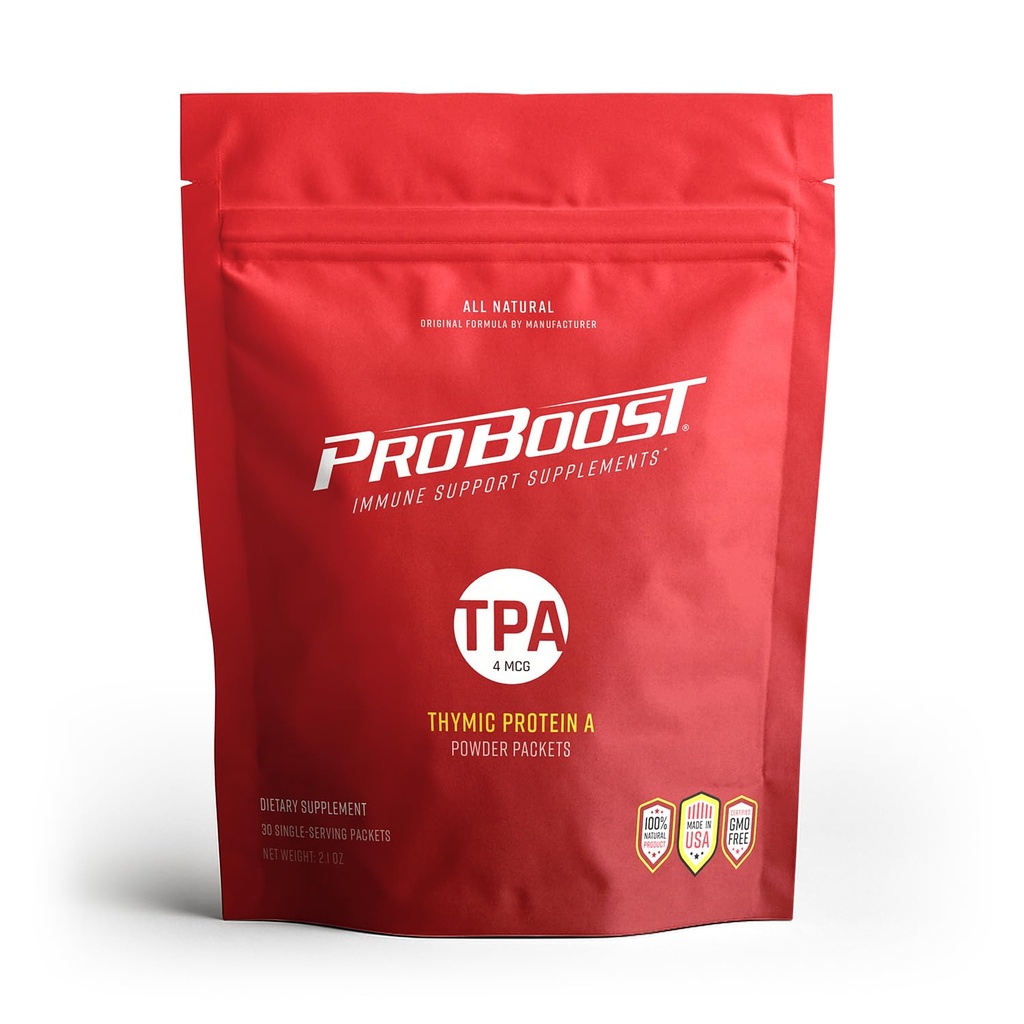 חלבון Thymic A אבקה Packets (4 McG TPA) - תוסף תמיכה במערכת החיסון - All Natural, non-GMO Formula - 30 Packets
