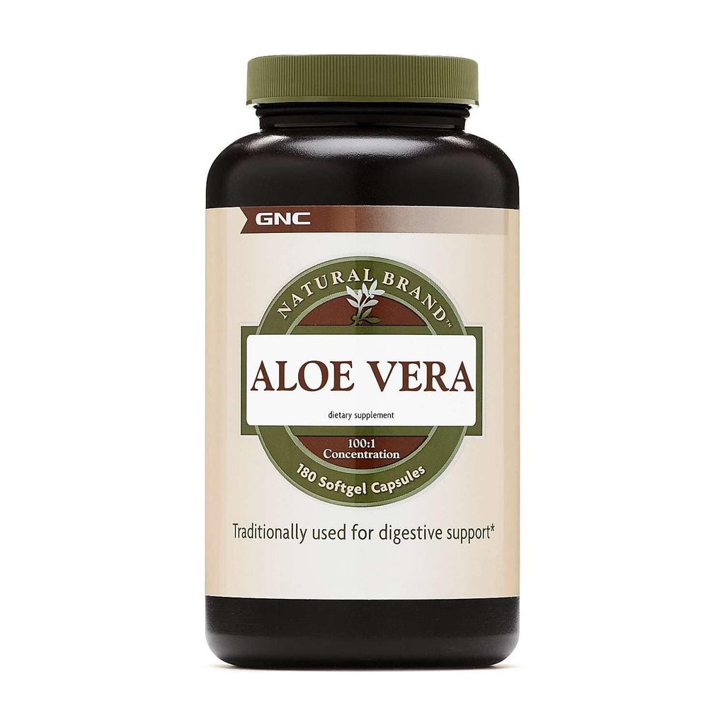 מותג טבעי GNC Aloe Vera SoftGel כמוסות