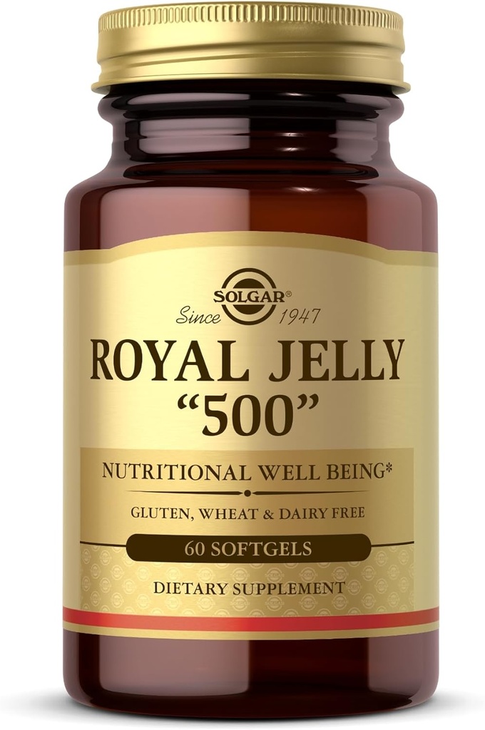 Solgar רויאל ג'ולי "500" - 60 Softgels - Gluten Free, Milk Free - 60 משרתים