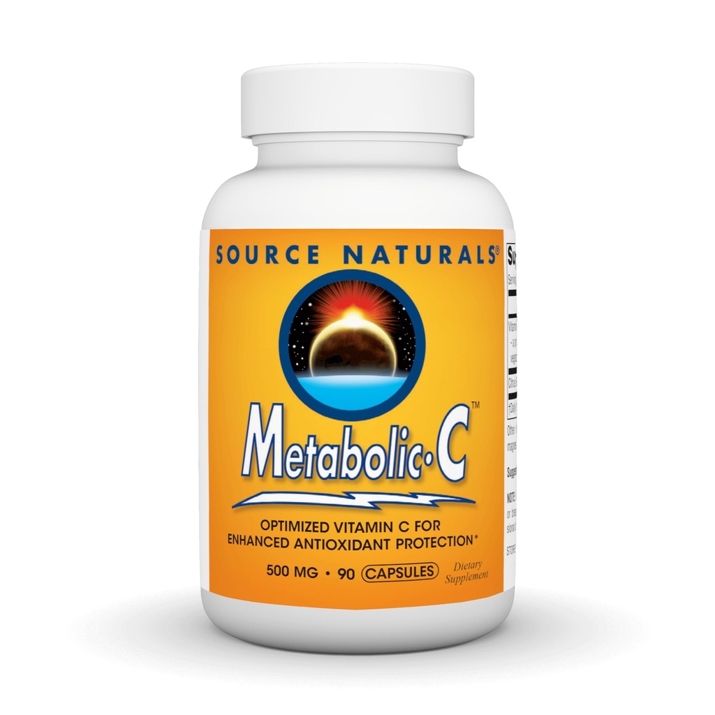 מקור Naturals Metabolic C, Optimized ויטמין C for Enhanced Antioxidant Protection *, 500 מ"ג - 90 קפסולות