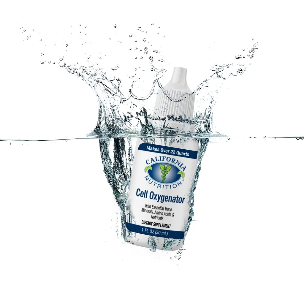 Cell Oxygenator Oxygen Boost, 1fl oz (30ml), Cell Food Oxygen Drops with Zinc, Support Immune System, Liquid Oxygen Dietary Supplement, Trace Minerals & Amino Acids