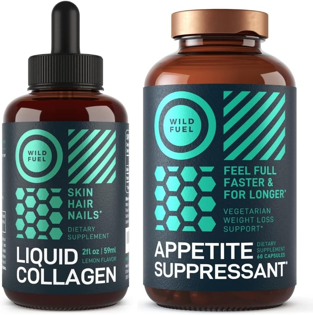 WILD FUEL נוזל קולגן ו Appetite Suppressant Health and Wellness Bundle