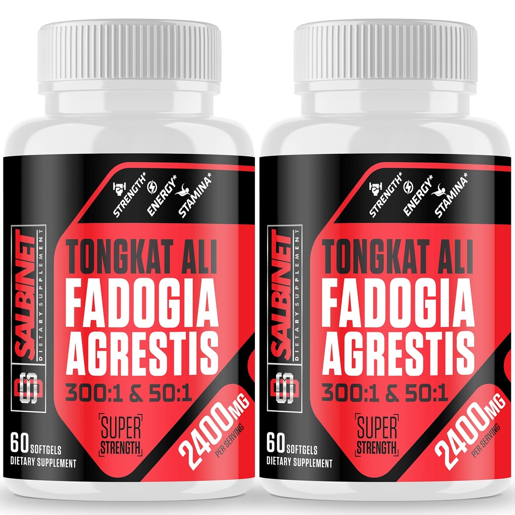 2400 מ"ג Fadogia Agrestis Tongkat Ali Supplements - צד שלישי נבדק - 1400 מ"ג Fadogia Agrestis & 1000 מ"ג טונגקאט עלי, כוח מקסימלי, שריר Mass & אתלטיק ביצועים, 2 Packs