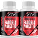2400 מ"ג Fadogia Agrestis Tongkat Ali Supplements - צד שלישי נבדק - 1400 מ"ג Fadogia Agrestis & 1000 מ"ג טונגקאט עלי, כוח מקסימלי, שריר Mass & אתלטיק ביצועים, 2 Packs