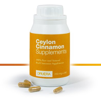 Dru Era Ceylon Cinnamon תוספת של 250 מ"ג X 240 קפסולות עם 100% אלבבת Ceylon Cinnamon אבקת & Shipped מ Ceylon על ידי DRUERA (1)
