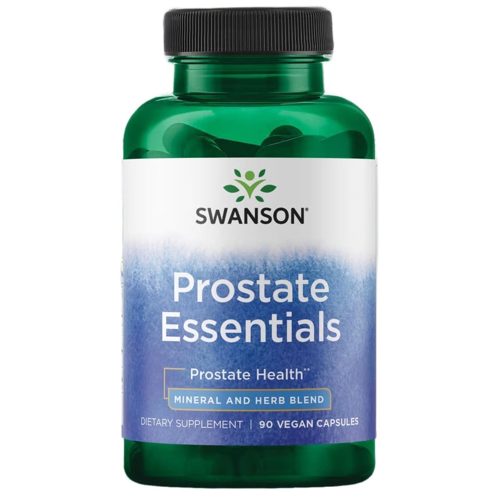 Swanson Prostate Essentials - מינרלים וצמח מרפא לקידום התמיכה בבריאות הערמונית - Zinc ו-Saw Palmetto פורמולה סיוע של Urinary Tract Flow ו- Bladder Control - (90 Veggie כמוסות) 1 Pack