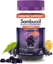 Sambucol Black Elderberry Gummies - Elderberry עם Zinc ו ויטמין C למבוגרים, Sambucus Gummies, Immune Support - 30 Countberry