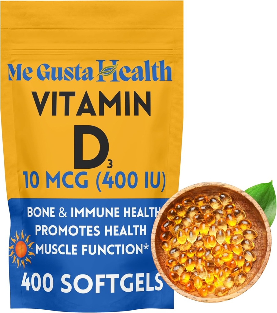 D3 10 mcg (400 IU) 400 Softgels | ויטמין D3 | ויטמין D3 Softgels | Essential for Calcium Absorption