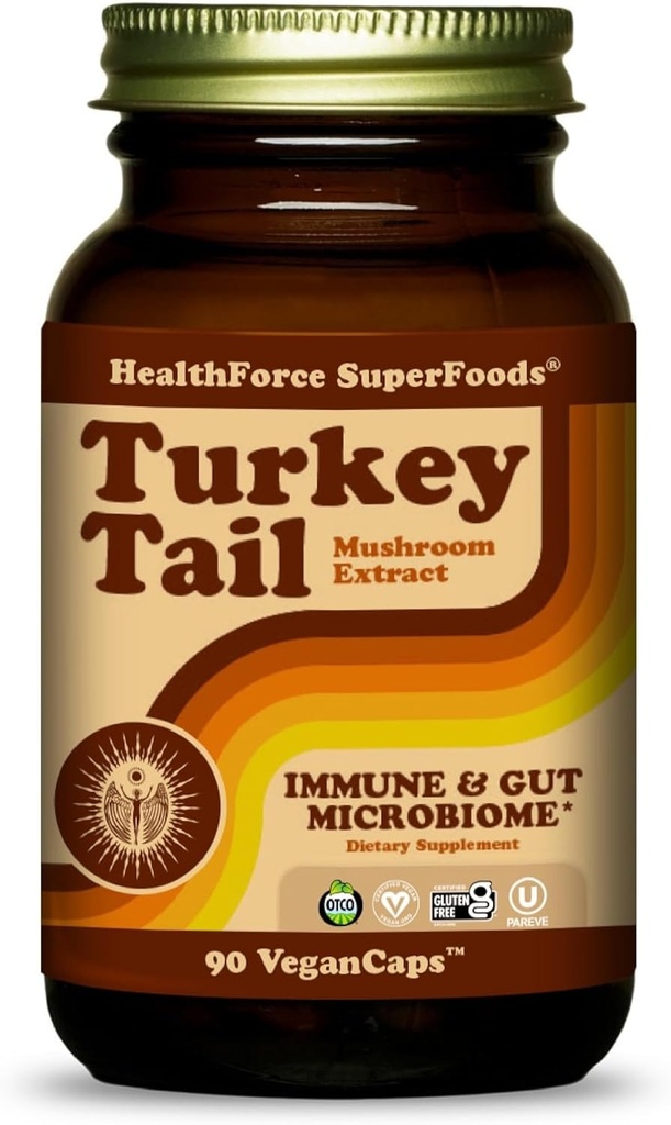 HEALTHFORCE SUPERFOODS טורקיה Tail - קפסולות - 90 קפסולות טבעוניות