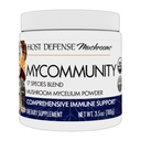 Host Defense MyCommunity אבקה - 17 מינים בלגן Mushroom for Immune Support - Extract with Lion's Mane, Reishi, Chaga, Cordyceps, טורקיה Tail & More - 100g (66 משרתים)