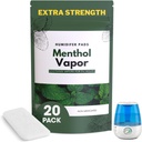 כוח נוסף [20 Pack] Menthol Eucalyptus Humidifier Pads - Universal Vapor Pads for All Vks, Crane, דגמים אחרים - תחליף Vapopads - Natural Waterless Vaporizers Pads - Cold / Flu סימפטומים של קר / Flu