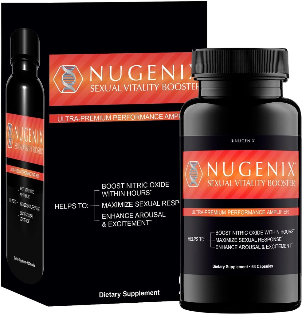 Nugenix Sexual Vitality Booster - Ultra Premium Performance Amplifier for Men - Nitric Oxide תוסף, 63 קפסולות